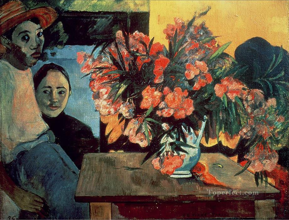 Te Tiare Farani Bouquet of Flowers Post Impressionism Primitivism Paul Gauguin Oil Paintings